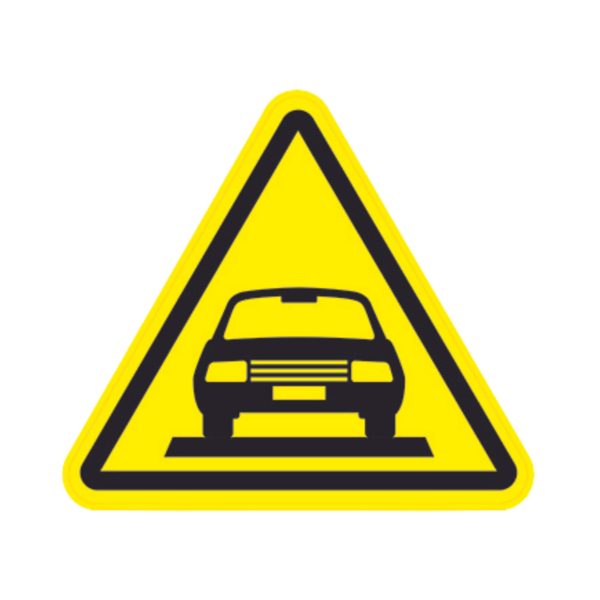 Panneau Triangle PSI Danger Traversée route TRI-ABS170